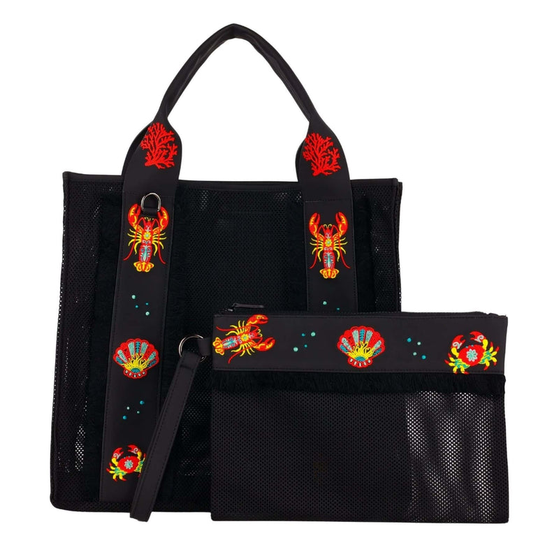 La Superba Black Beach Bag