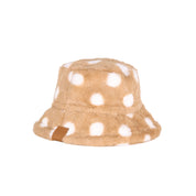 Brown White Dotted Bucket Hat