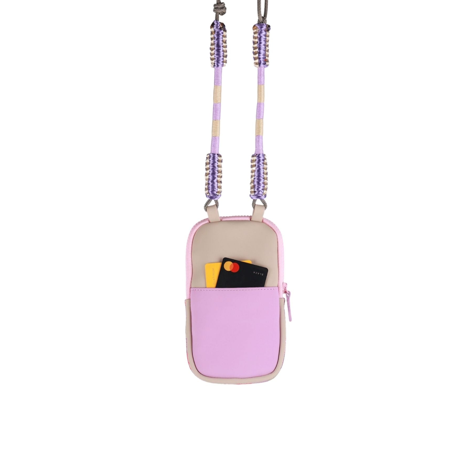 Sunset Blush Pink-Beige Phone Bag