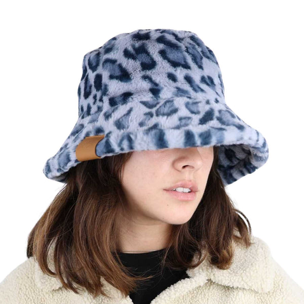 Grey Leopard Bucket Hat