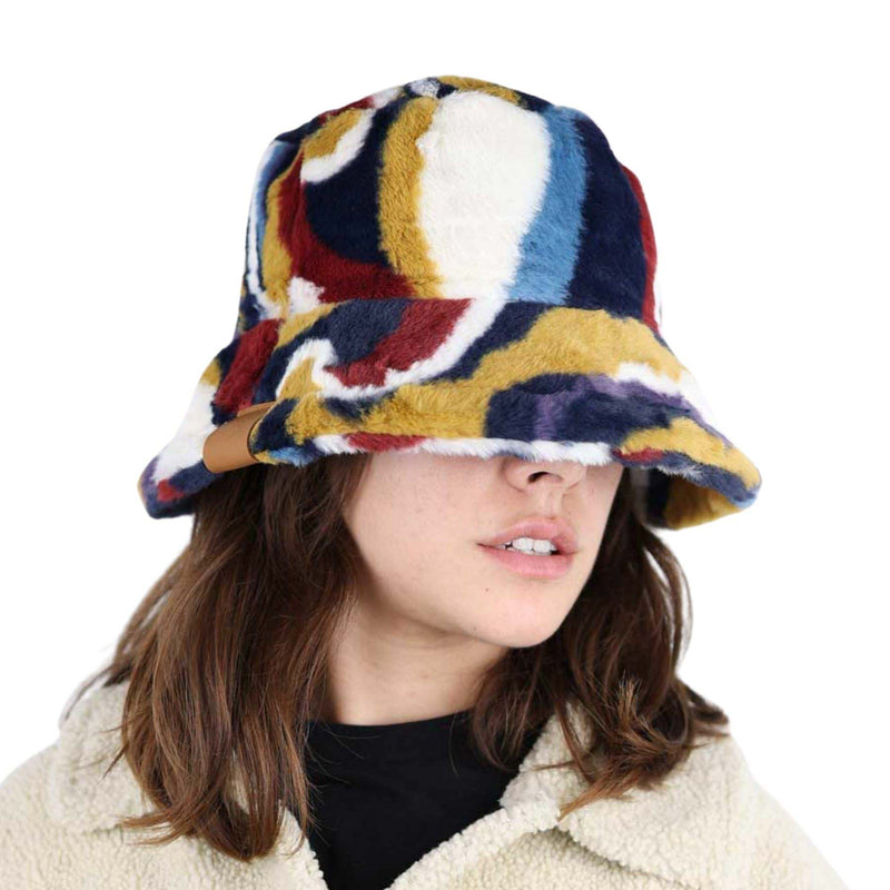 Navy Mixed Color Bucket Hat