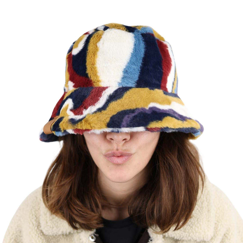 Navy Mixed Color Bucket Hat