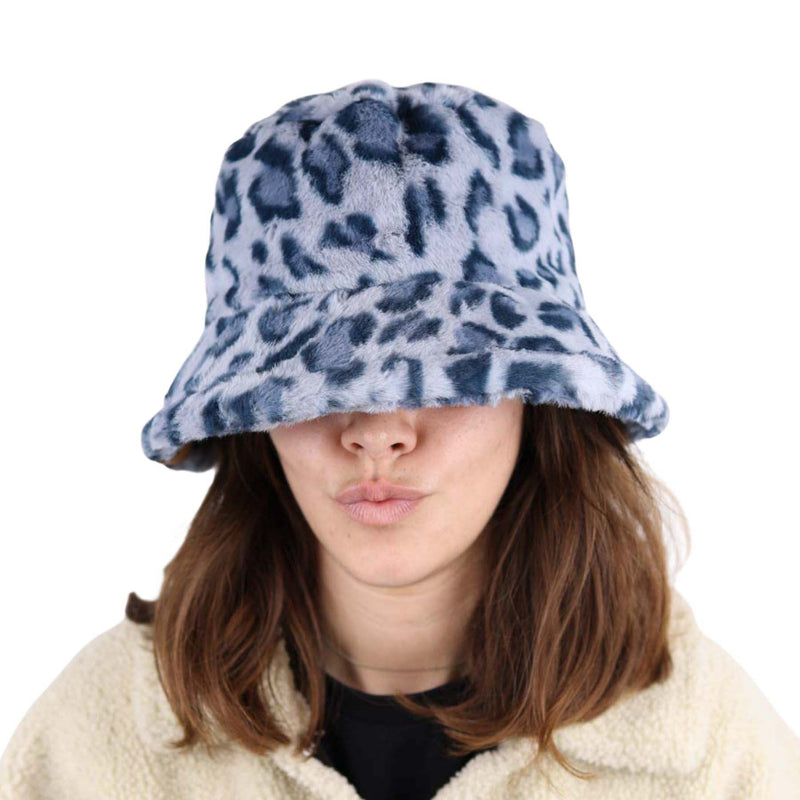 Grey Leopard Bucket Hat