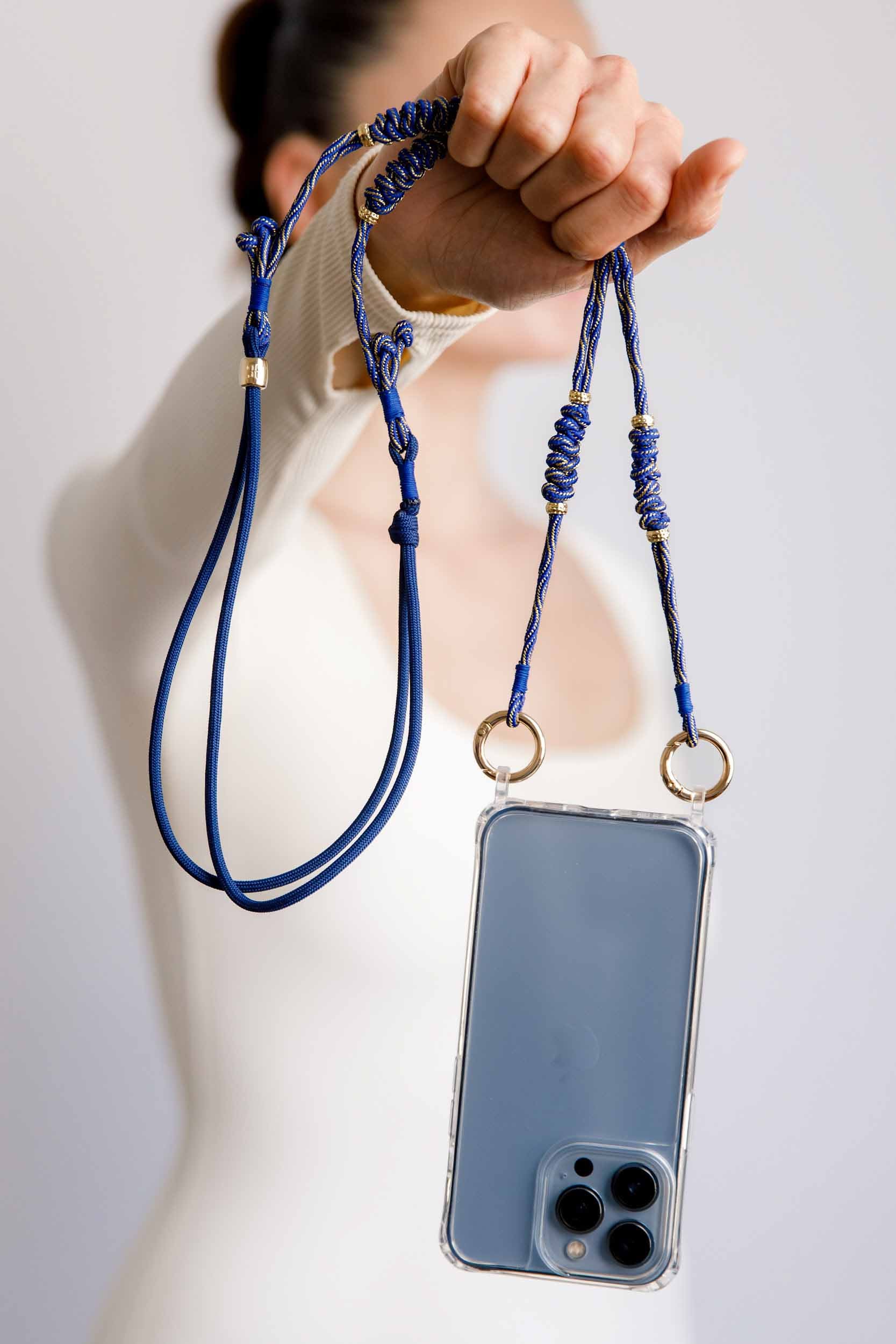 Deep Blue Adjustable Phone Strap