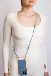 Aqua Adjustable Phone Strap