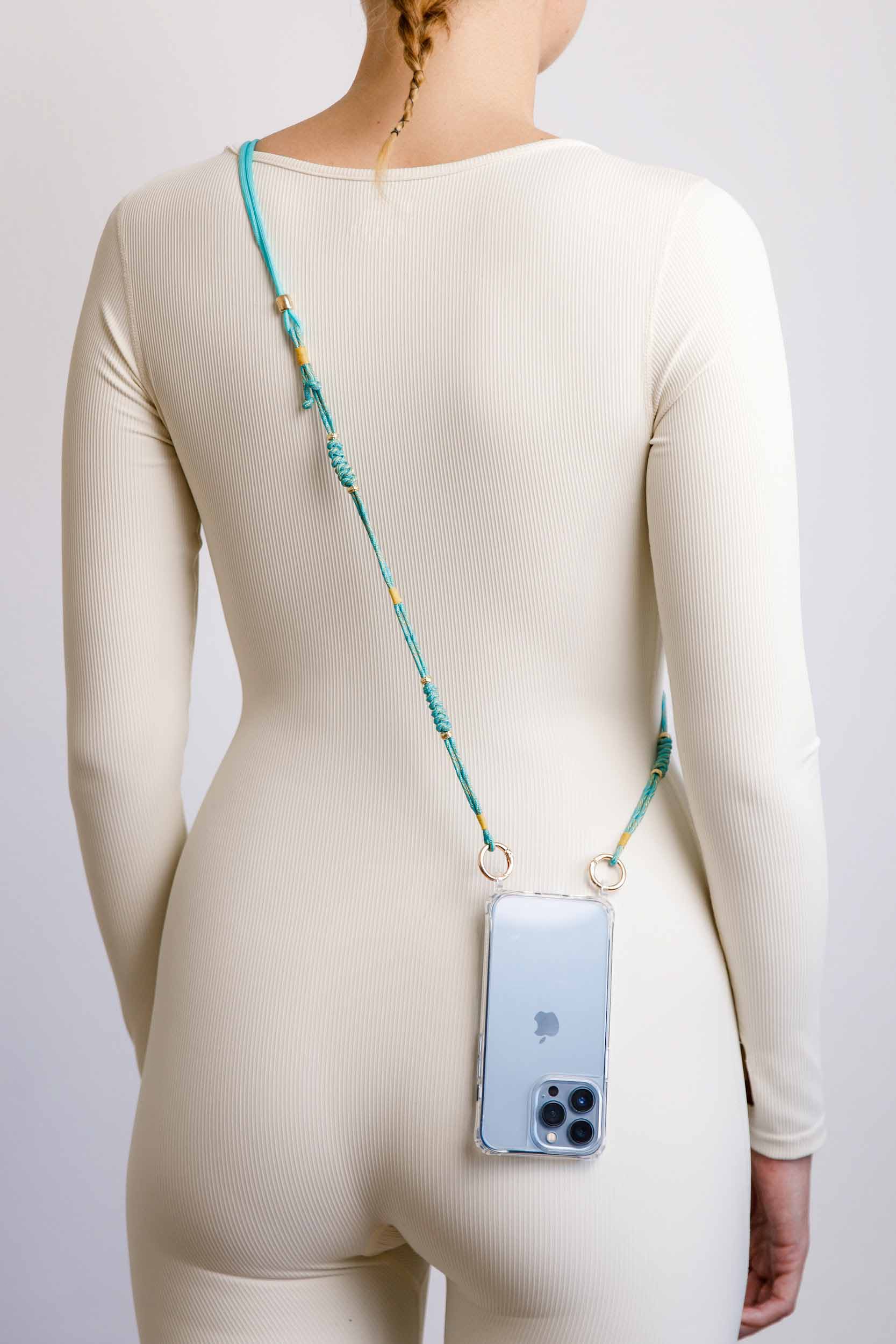 Aqua Adjustable Phone Strap