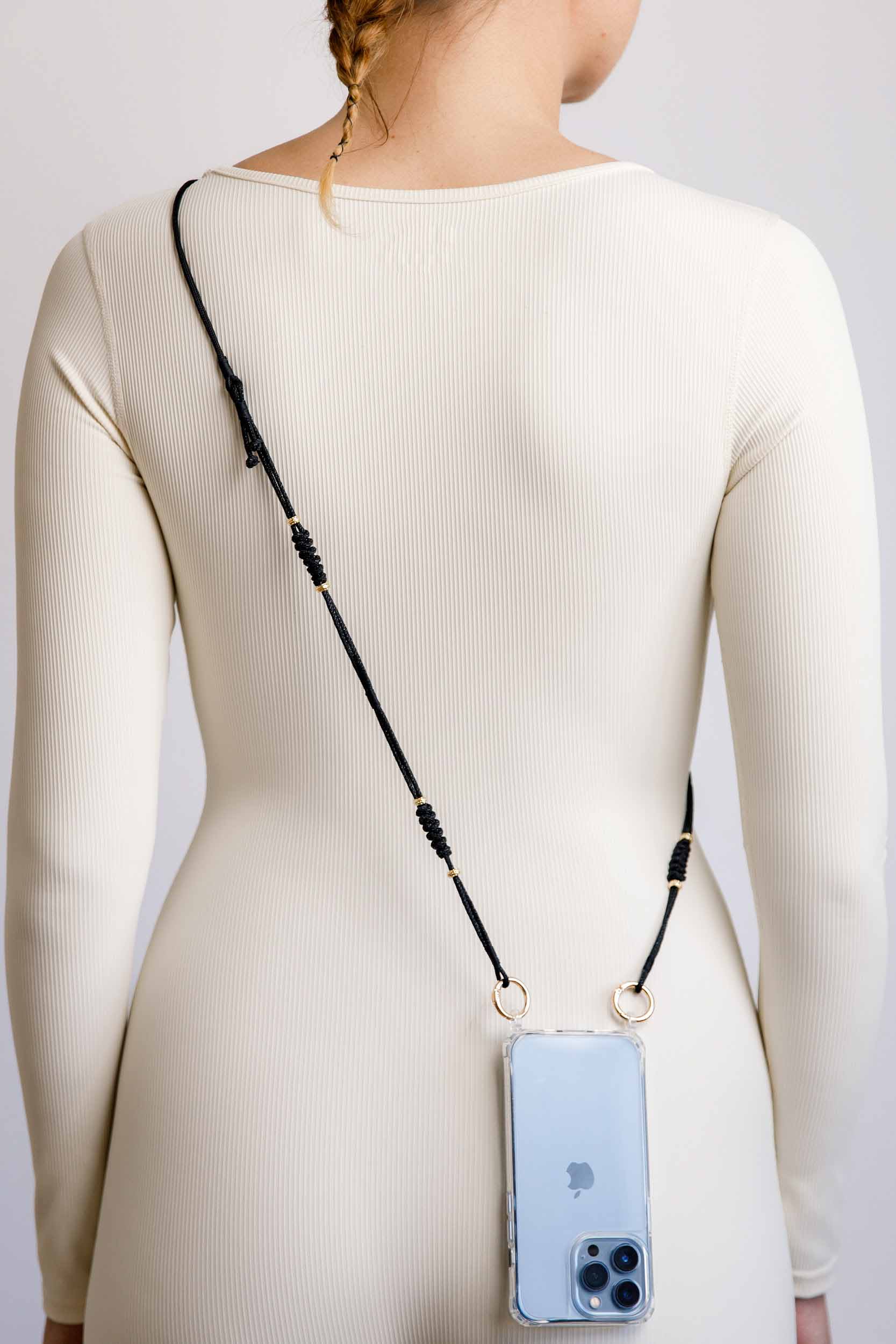 Black Adjustable Phone Strap