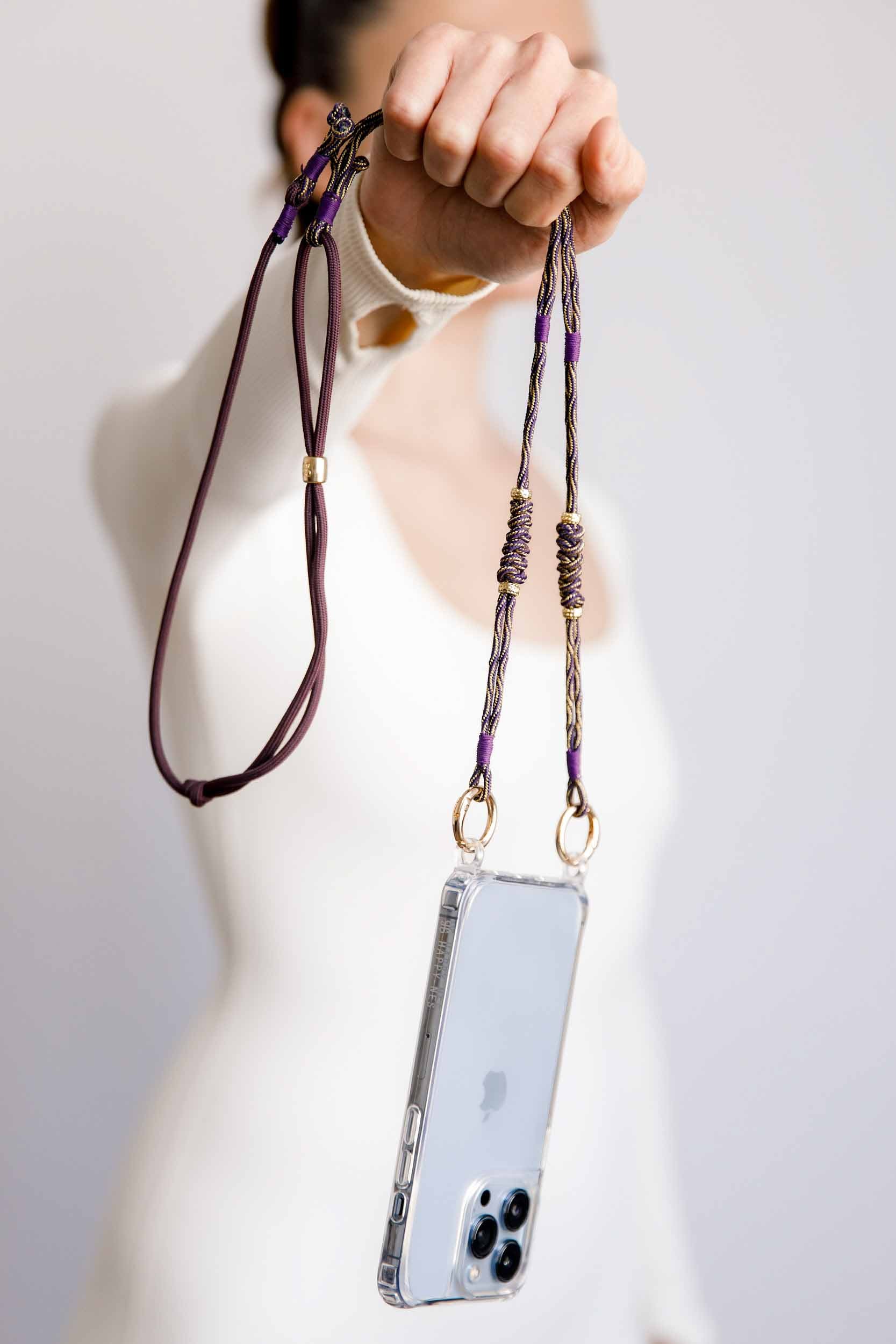 Plum Adjustable Phone Strap