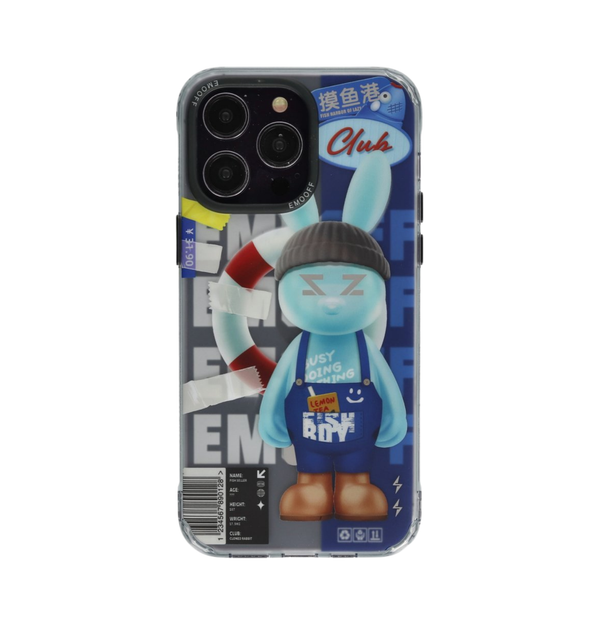 EMO OFF Clone Summer Series Blue Rabbit iPhone 14 Pro MagSafe 3D Case