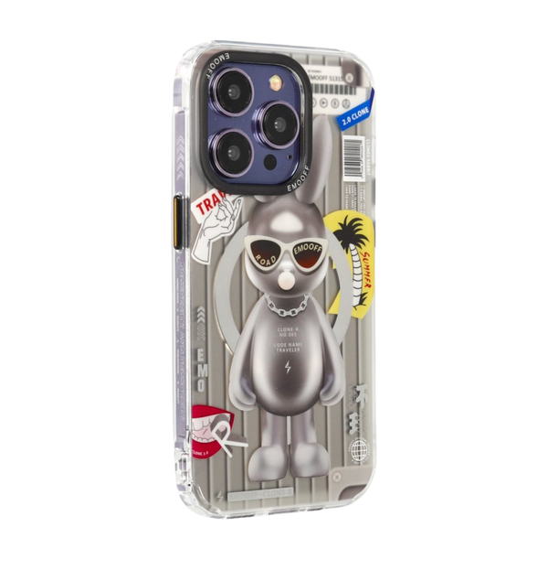 EMO OFF Clone Summer Series Grey Rabbit iPhone 14 Pro MagSafe 3D Case