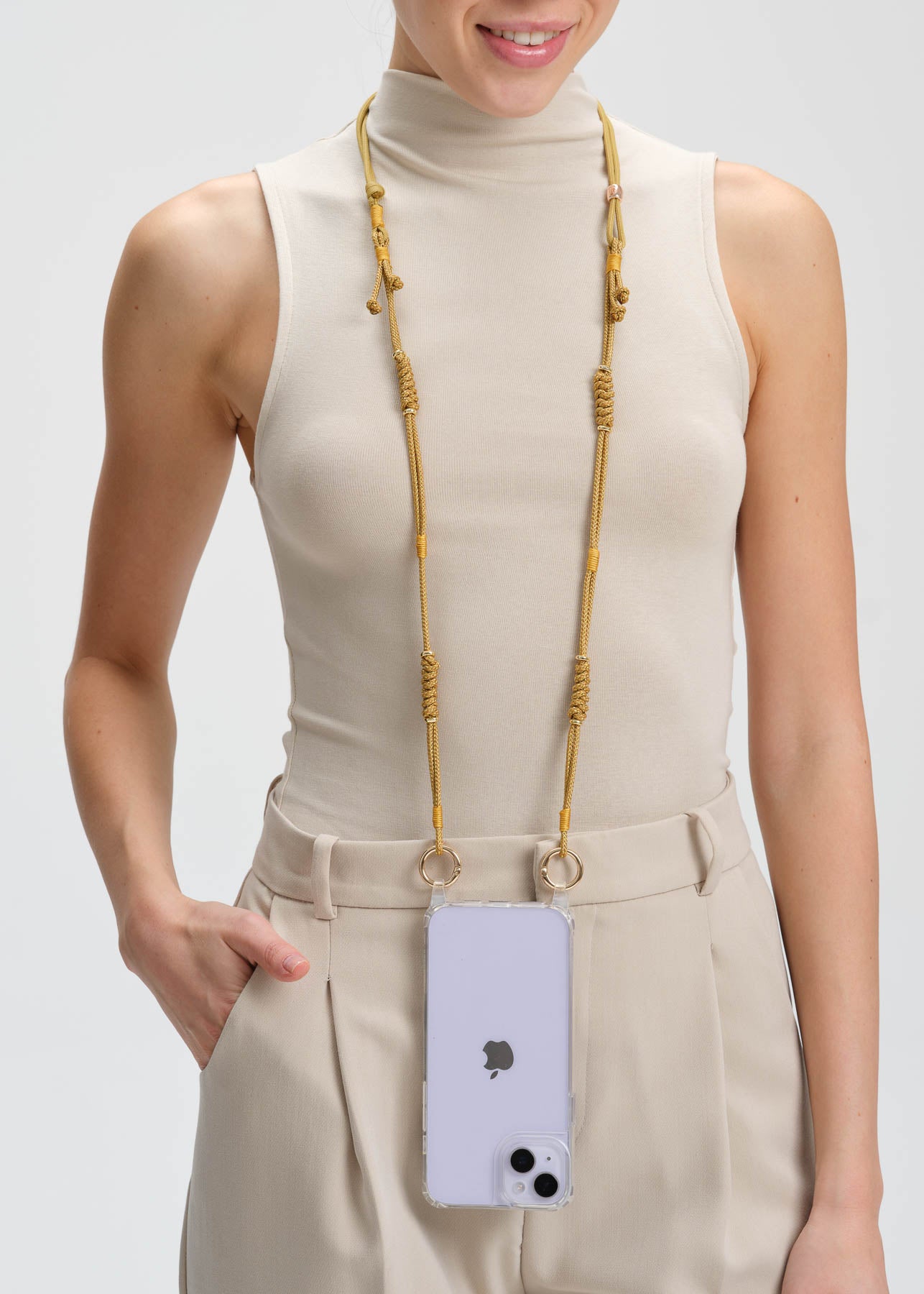 Pure Gold Adjustable Phone Strap