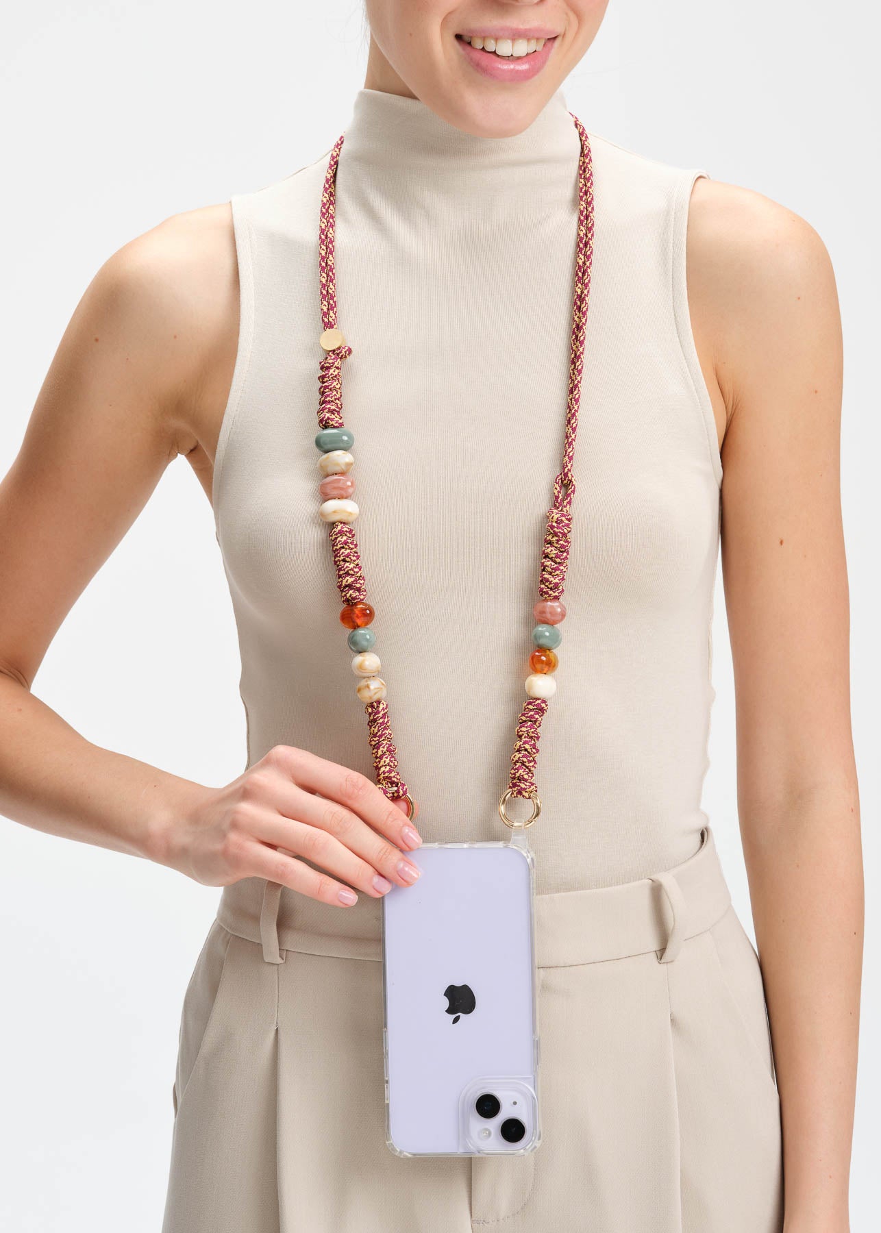 Blush Beads Adjustable Phone Strap