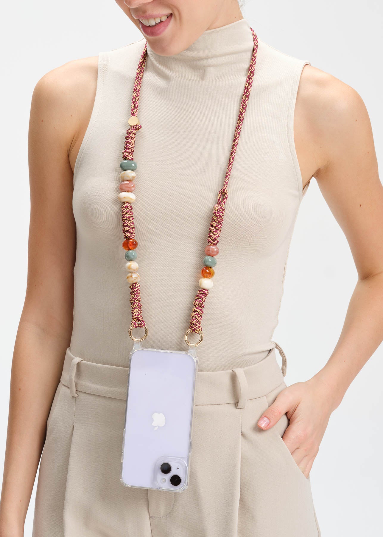 Blush Beads Adjustable Phone Strap