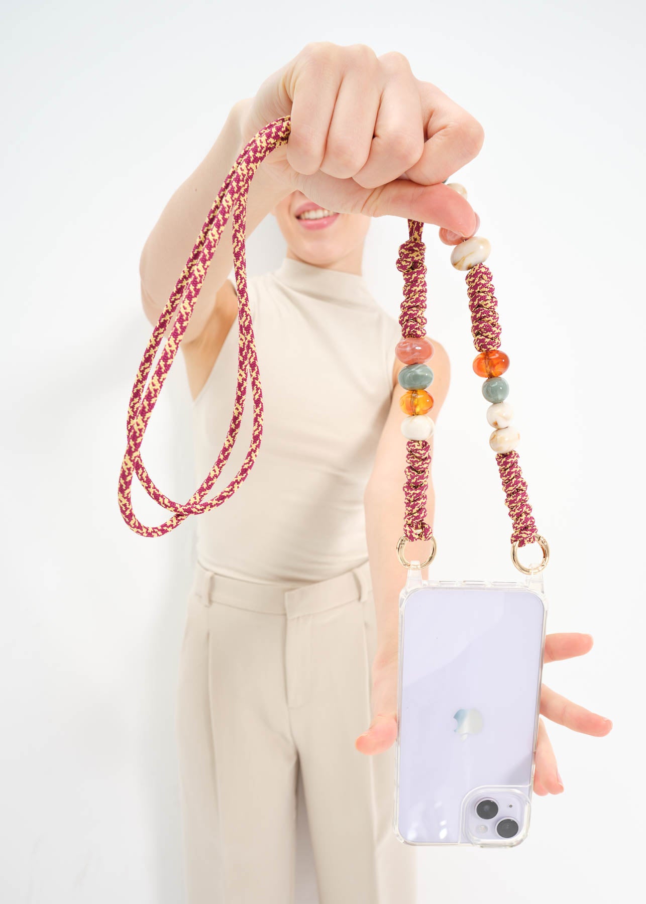 Blush Beads Adjustable Phone Strap