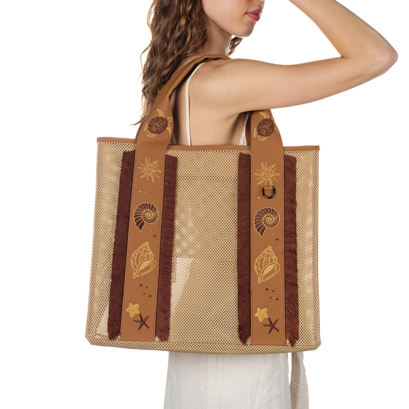 Safari Beige Beach Bag