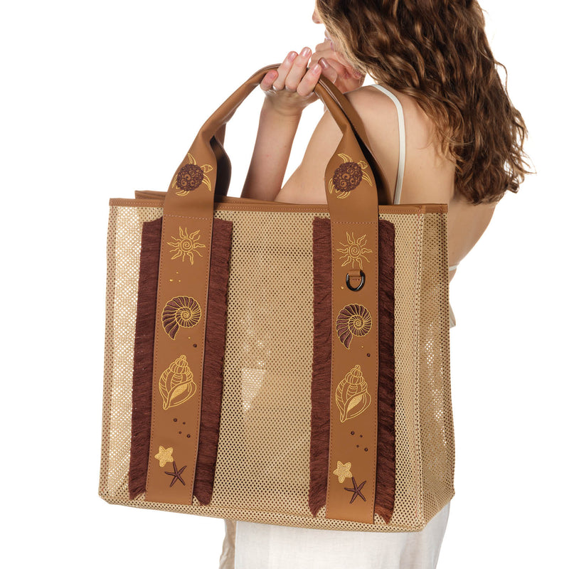 Safari Beige Beach Bag