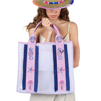 Nasti White Beach Bag - Don't Want A Strap / White