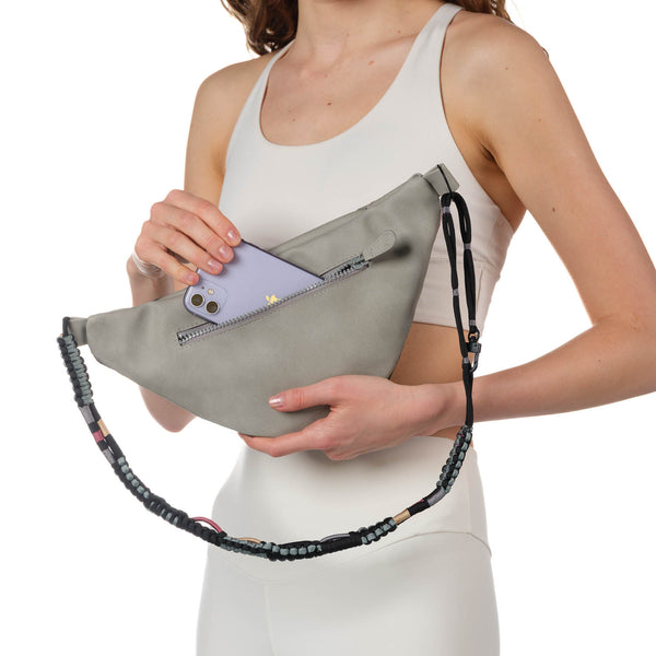 Lunar Mist Stone Gray Belt Bag