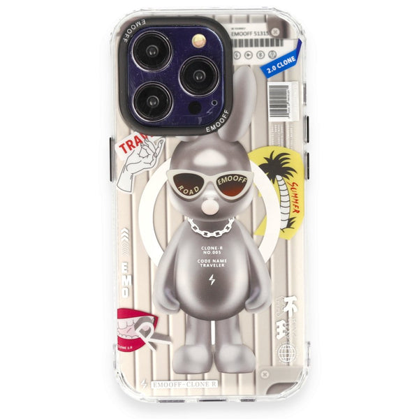 EMO OFF Clone Summer Series Grey Rabbit iPhone 14 Pro MagSafe 3D Case