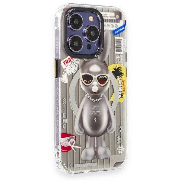 EMO OFF Clone Summer Series Grey  Rabbit iPhone 14 Pro Max MagSafe 3D Case