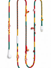 Drive-In Beaded Lightning EarPods — handmade Apple Lightning earphones in red, green and yellow with burger, fries and ketchup charms