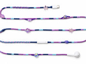 Mermaid Beaded USB-C EarPods — handmade Apple USB-C earphones in purple, navy and sky blue with starfish, sea turtle and heart beads – photo 4