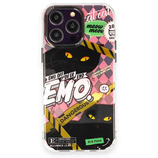 EMO OFF Cat Series Black iPhone 14 Pro Max 3D Case