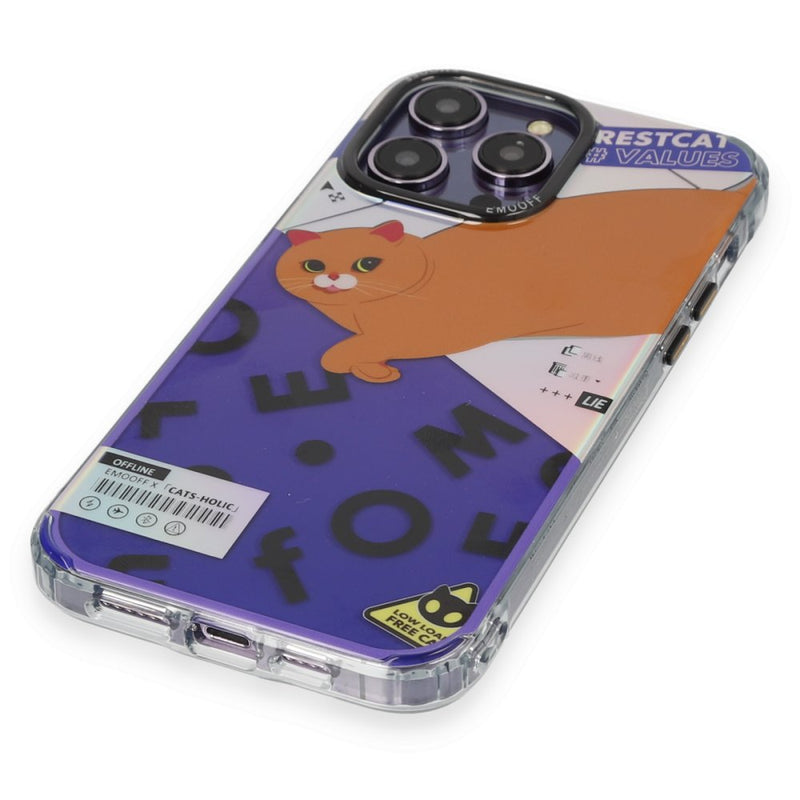 EMO OFF Cat Series Orange iPhone 14 Pro 3D Case