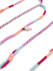 Sorbet Beaded USB-C EarPods — handmade Apple USB-C earphones in mint, peach, lilac and raspberry with an ice-cream charm and cube beads – photo 7