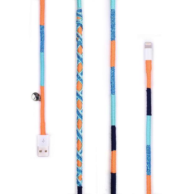 Blue Disco 2m Lightning Cable