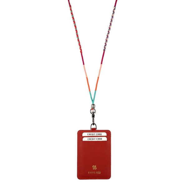 Red Velvet Strap with ID Cardholder